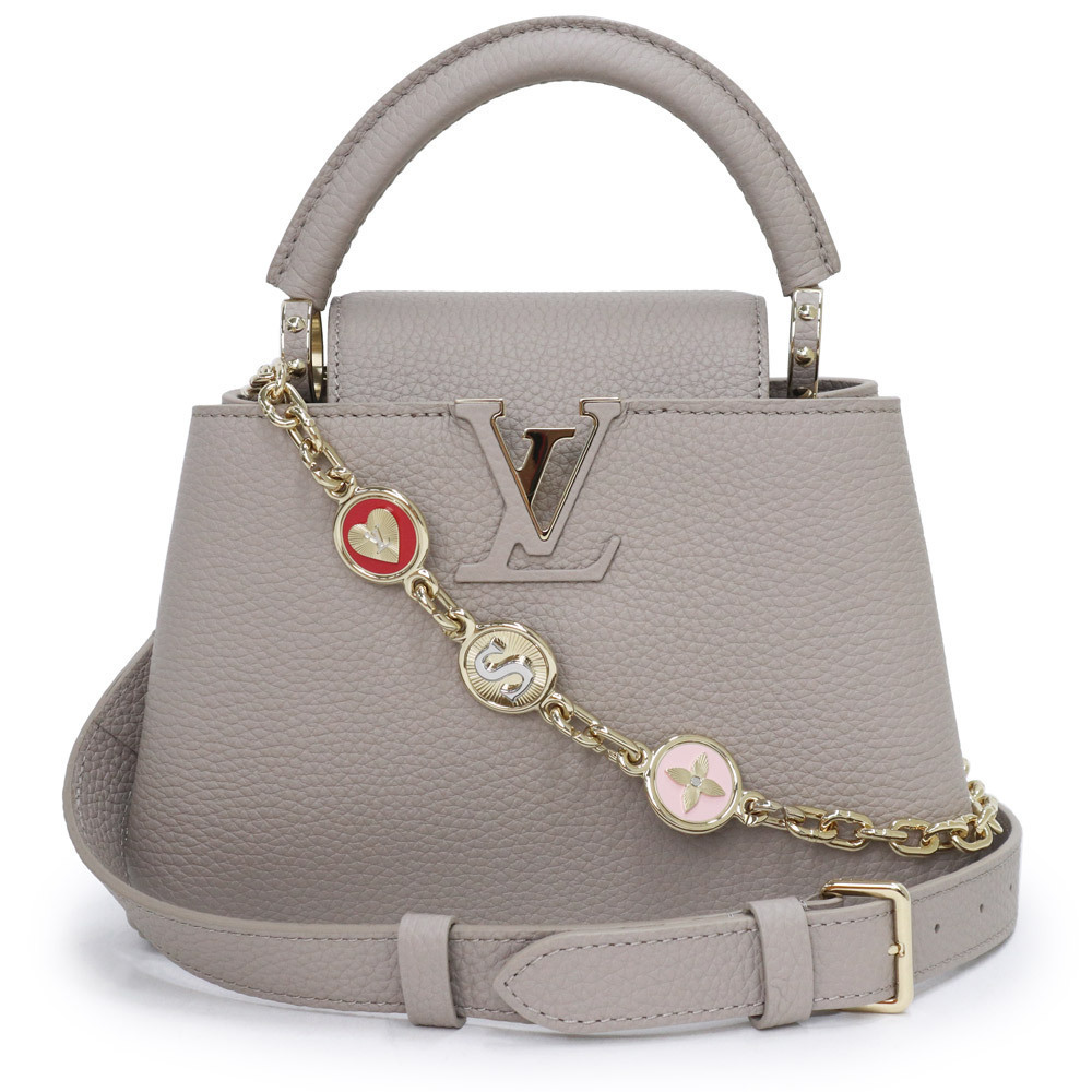 Louis Vuitton My Capucines Handbag Crossbody Taurillon Gall Beige